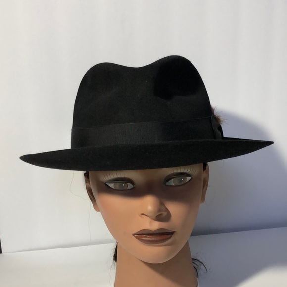 Stetson Accessories Stetson Sovereign Mens Fedora Black Hat Size 8